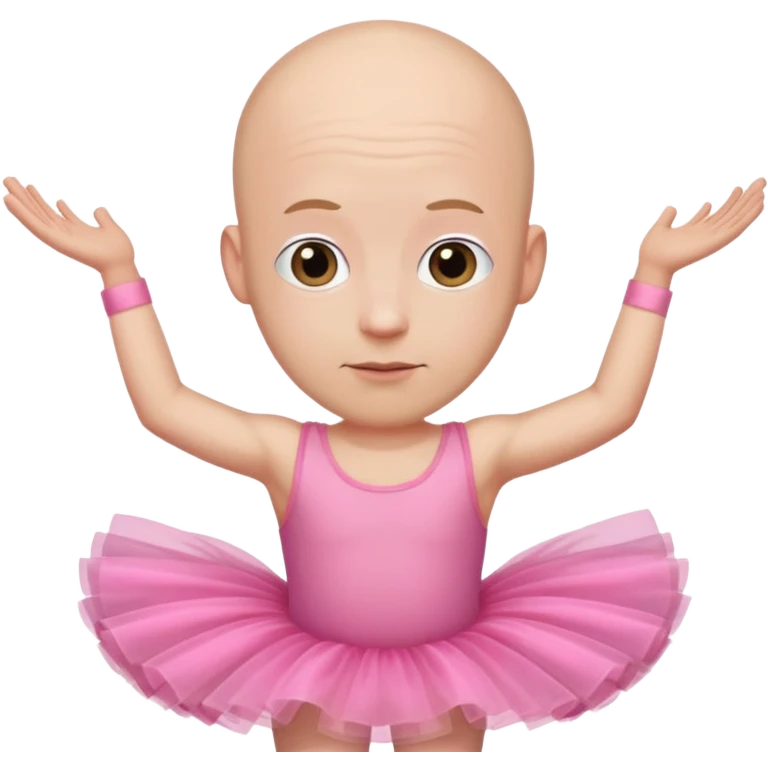 Bald man in tutu emoji