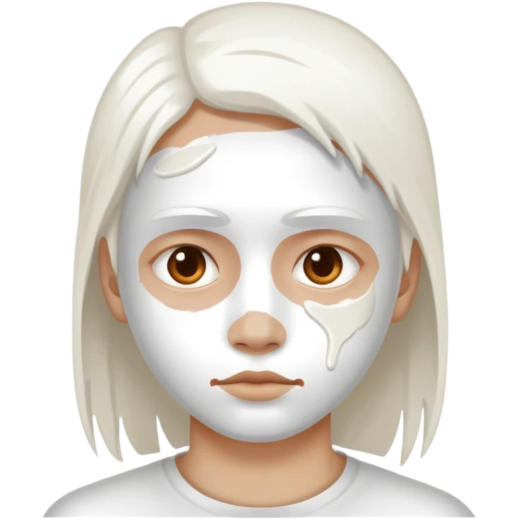 White paint on face emoji
