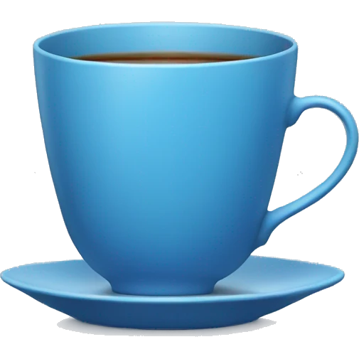 Blue cup of tea  emoji