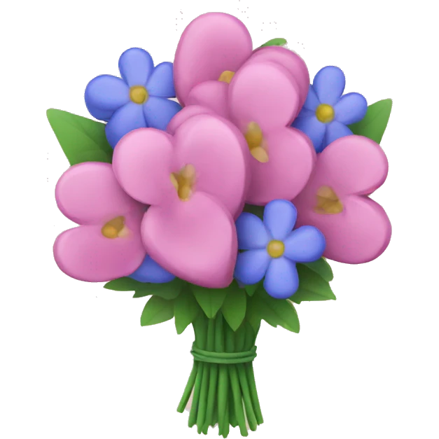hear shape flower bouquet emoji