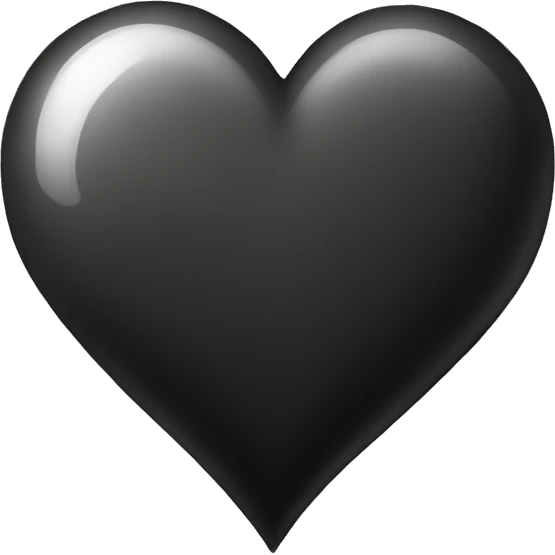 Black and white heart emoji