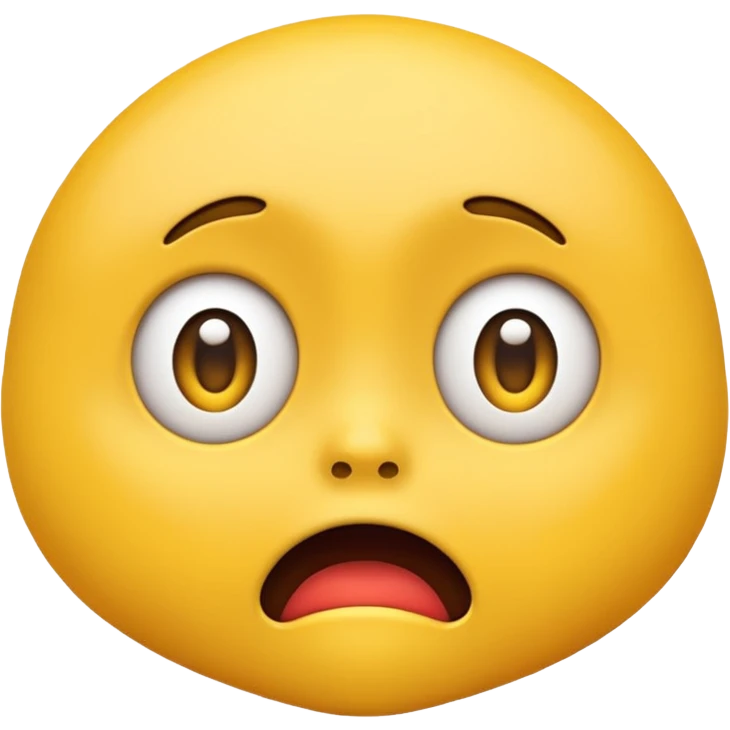 Classic emoji that looks scared but emotionless emoji