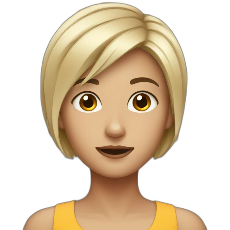 short hair girl emoji