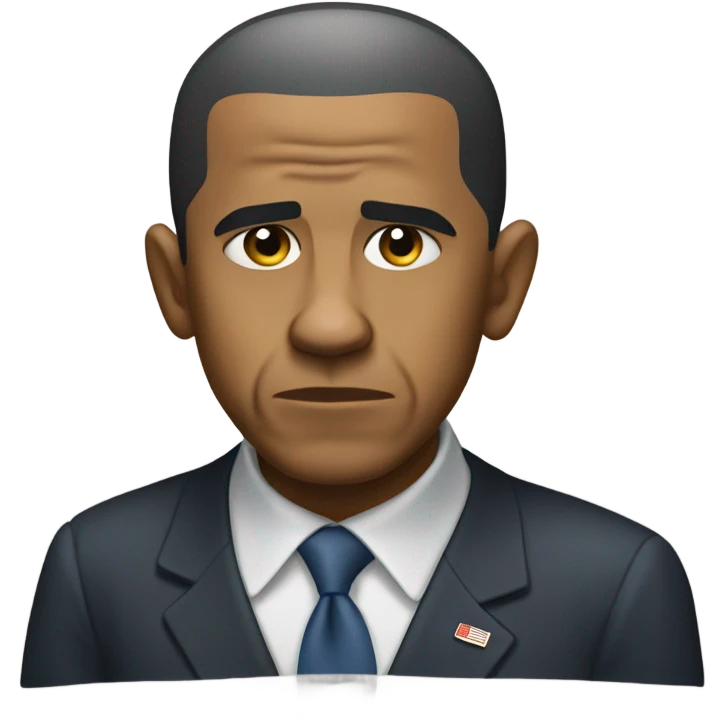 Barack Obama disappointed  emoji