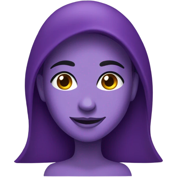 vertical half a purple female genie emoji