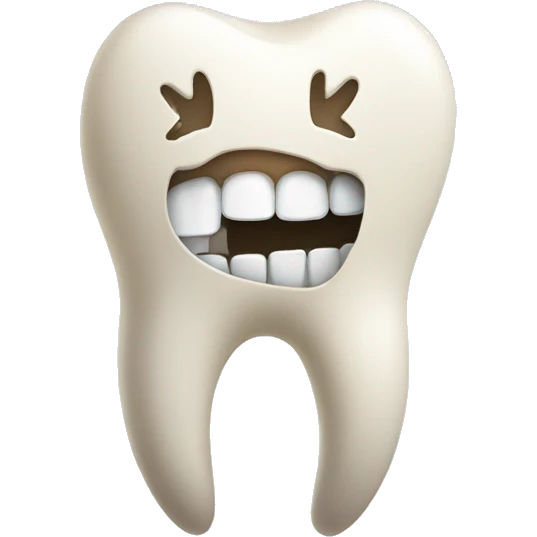 a tooth with a brace emoji