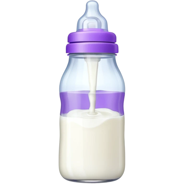 baby bottle white and purple emoji