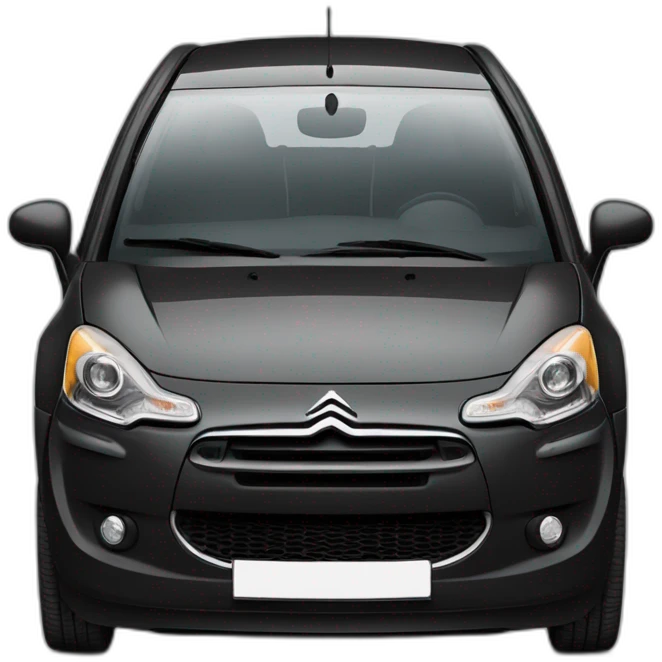 Voiture citroen c3 noir emoji