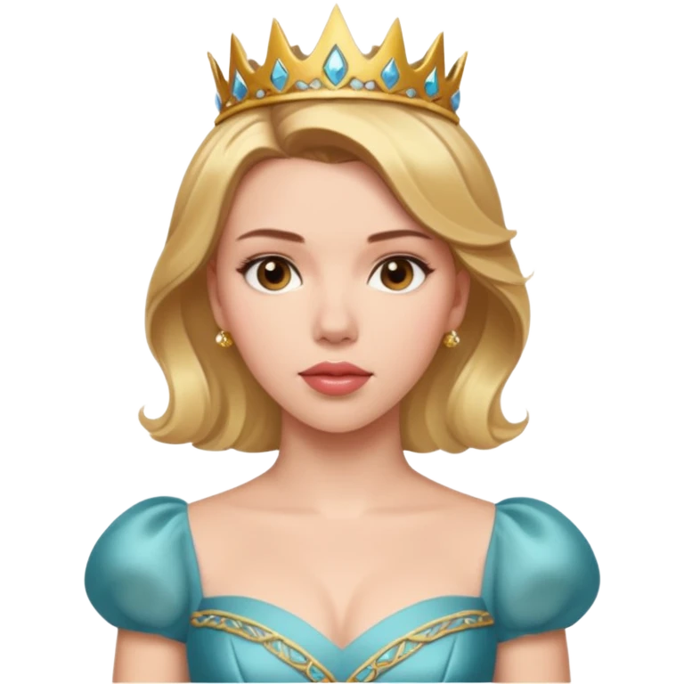 Scarlett Johansson in a princess dress emoji