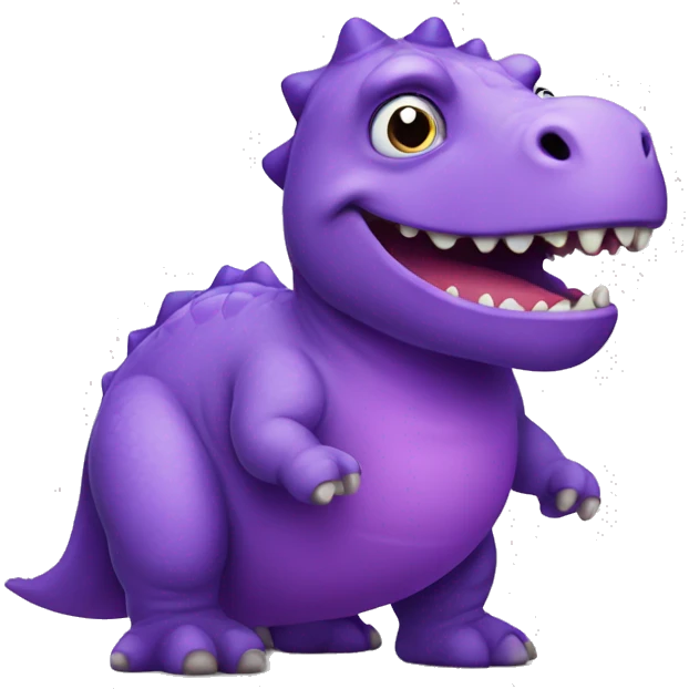 Fat purple dinosaur  emoji