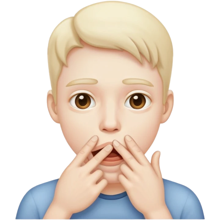  fingers in mouth  emoji