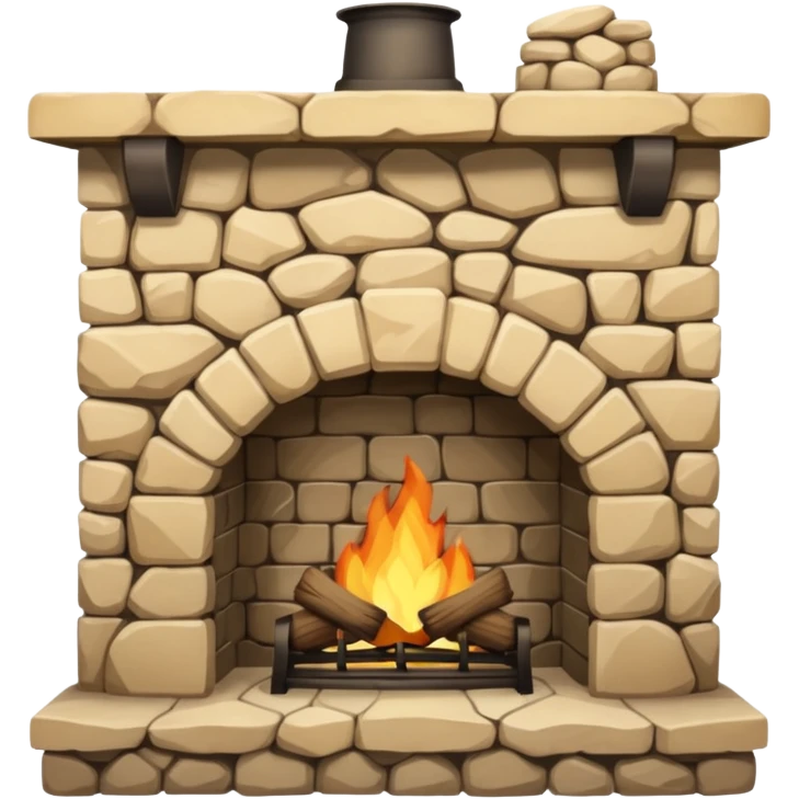 Rustic Stone Fireplace emoji