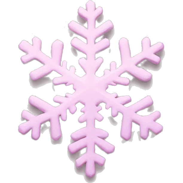 pastel pink snowflake  emoji