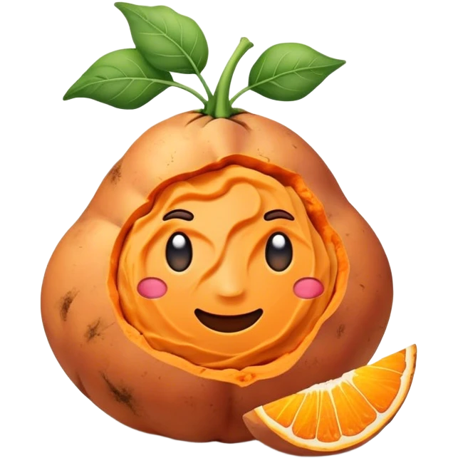 mashed sweet potato emoji