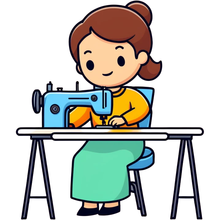 Woman with sewing machine  emoji