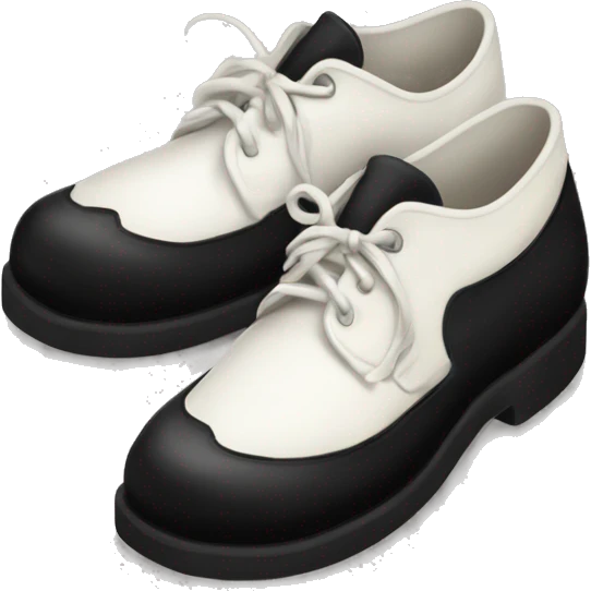 1950s white and black shoes emoji