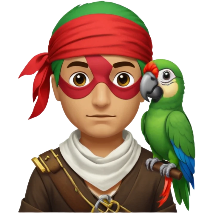 pirate and parrot emoji