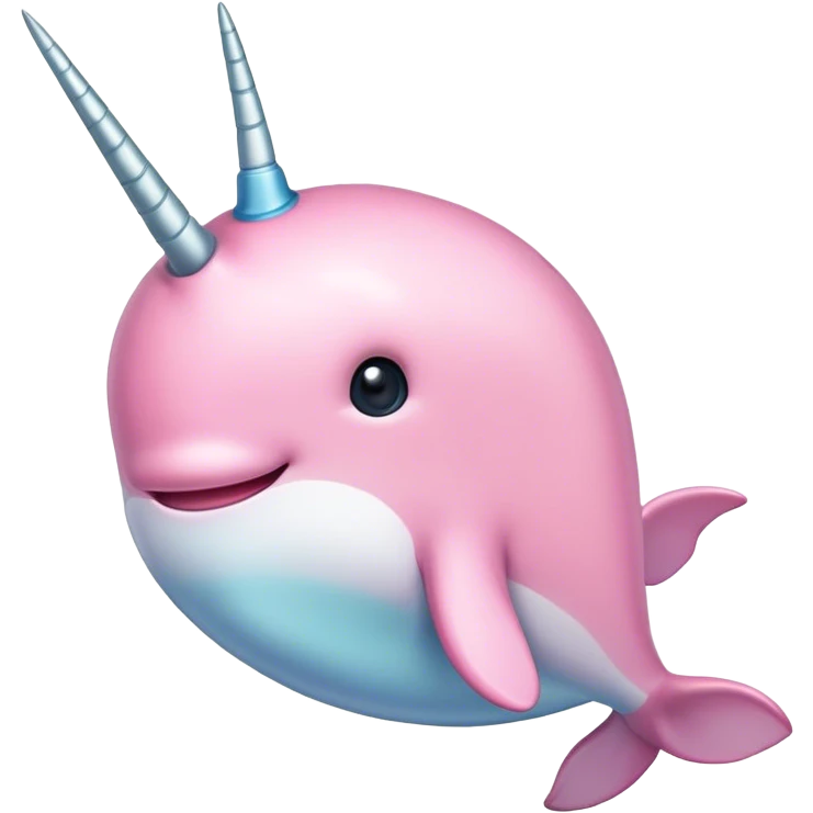 Light pink narwhal  emoji