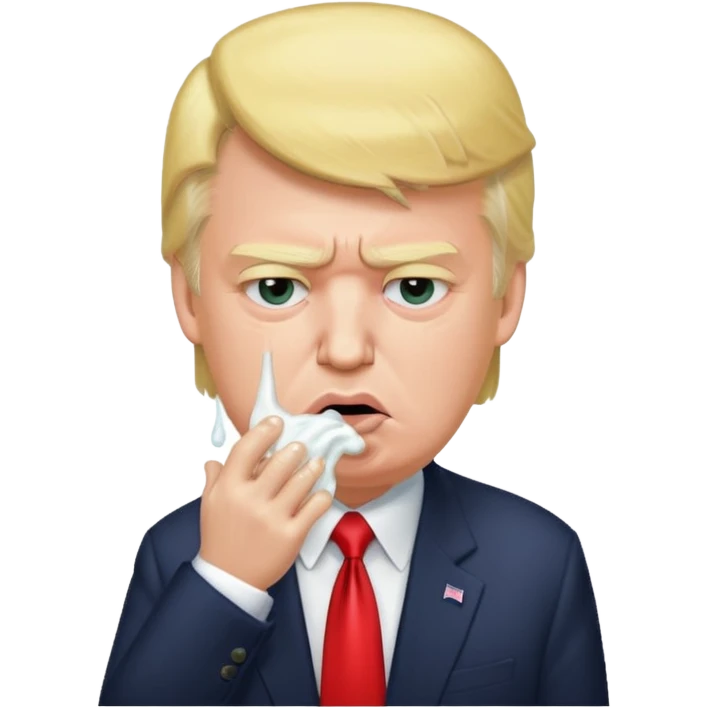 Trumps head vomiting  emoji