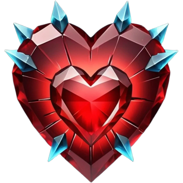 heart with a dark crystal shard emoji