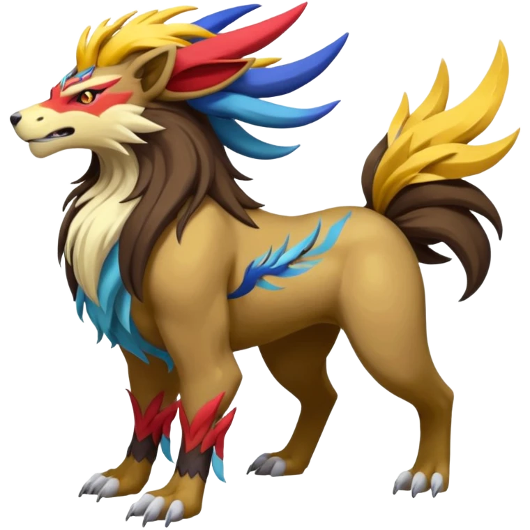 Xerneas-Raikou-Entei-Fakémon-hybrid-creature (full body)  emoji