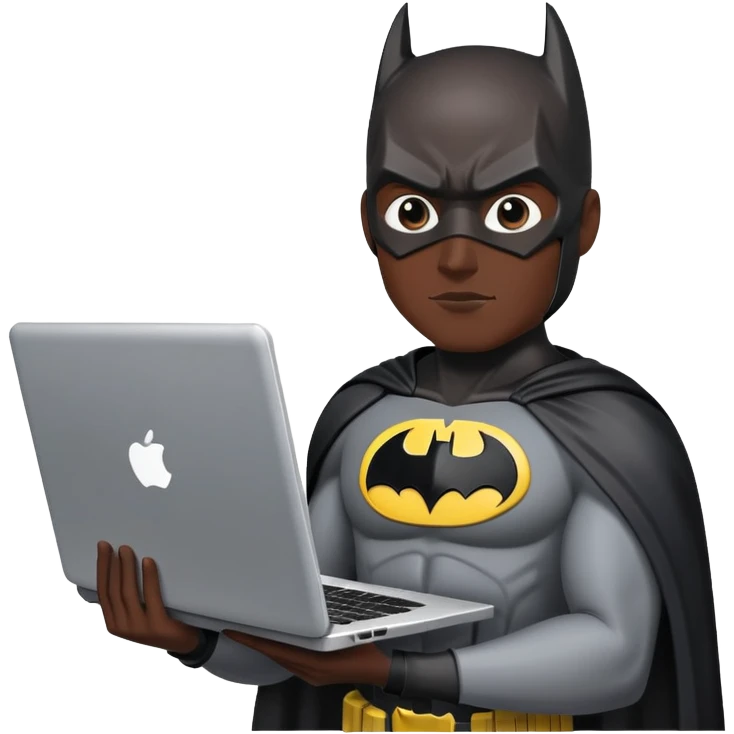 Batman with laptop  emoji