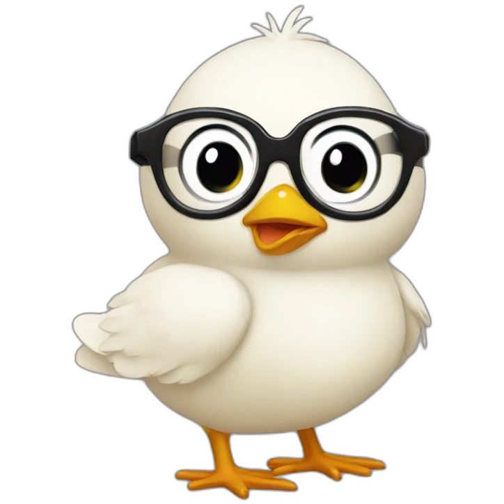baby chick singer with specs emoji