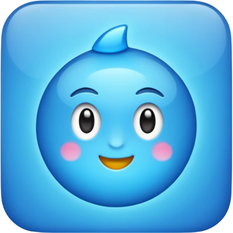 Genera un 6 de color azul emoji
