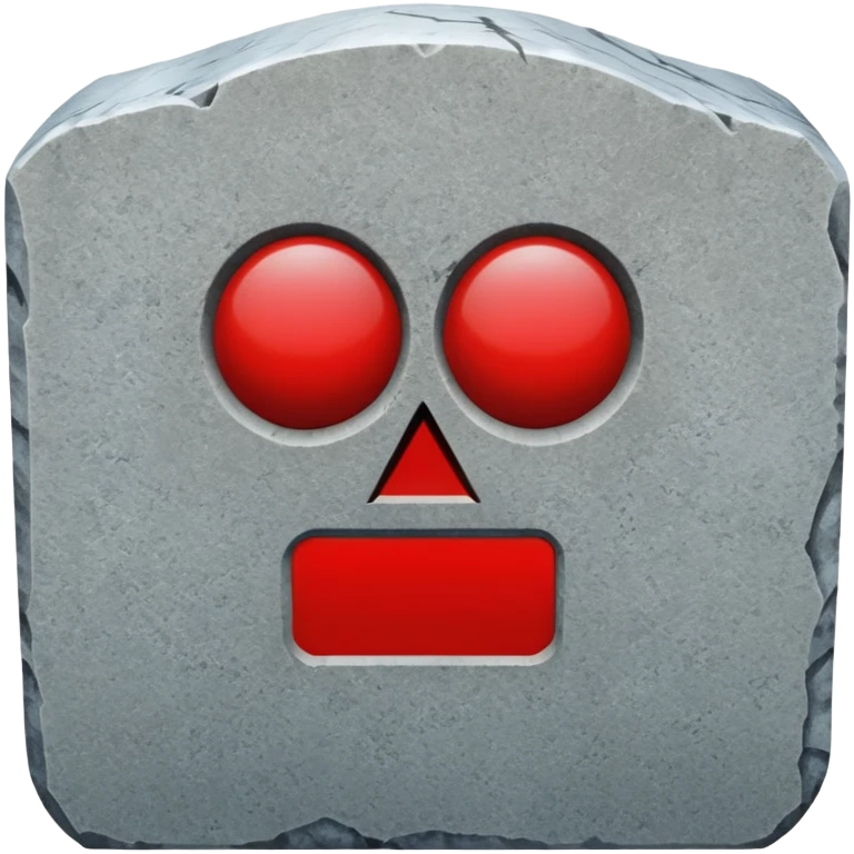 Grave head stone red emoji