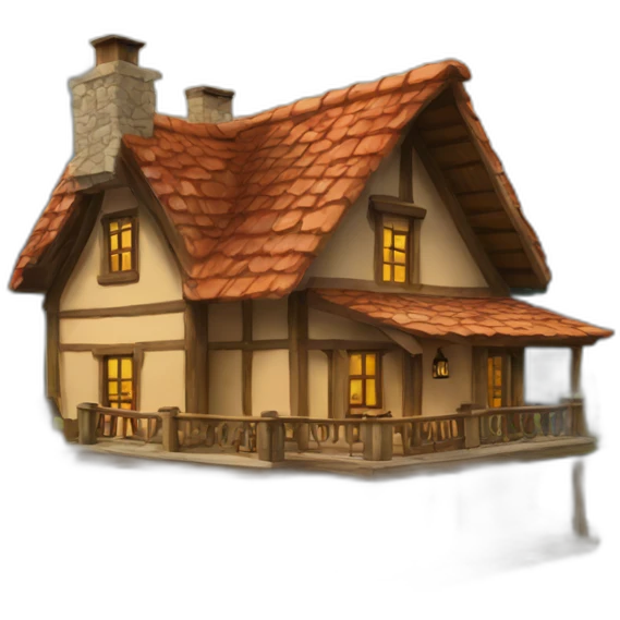 casa en una montaña emoji