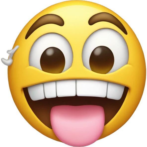 smiling emoji with tongue out and eyes open emoji