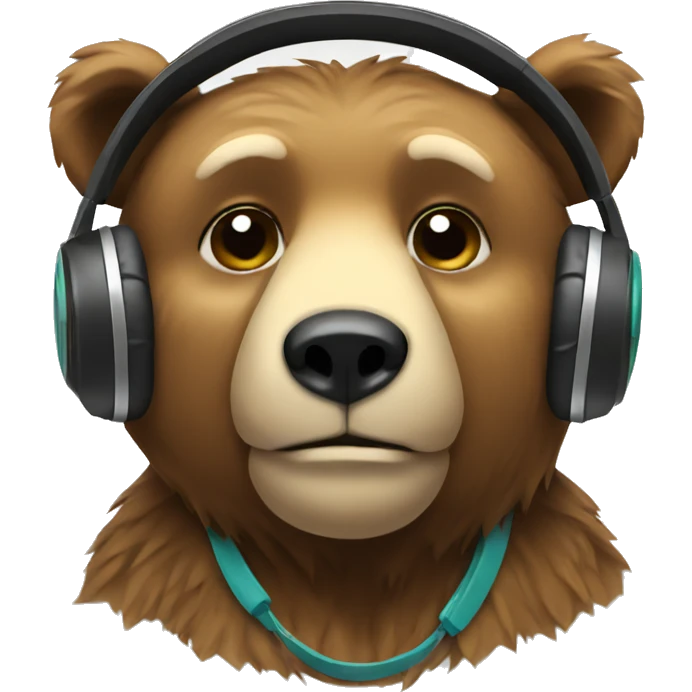 bear with headphones emoji