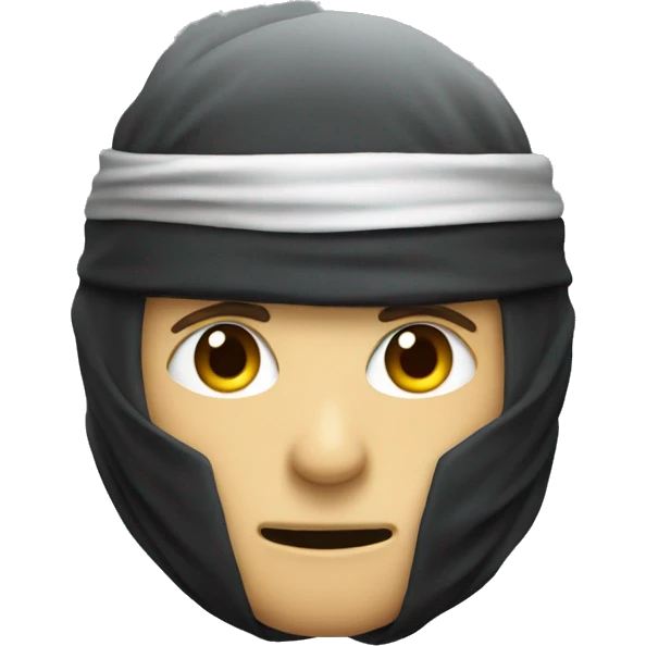 Ninja face with sword emoji