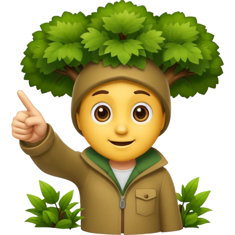 forest character pointing at viewer “you” gesture emoji
