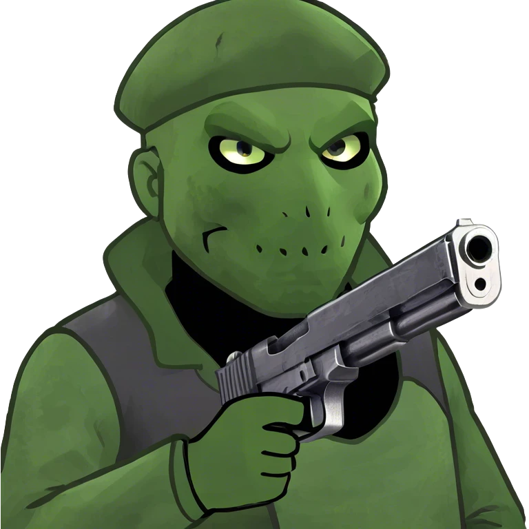 Robber with gun emoji