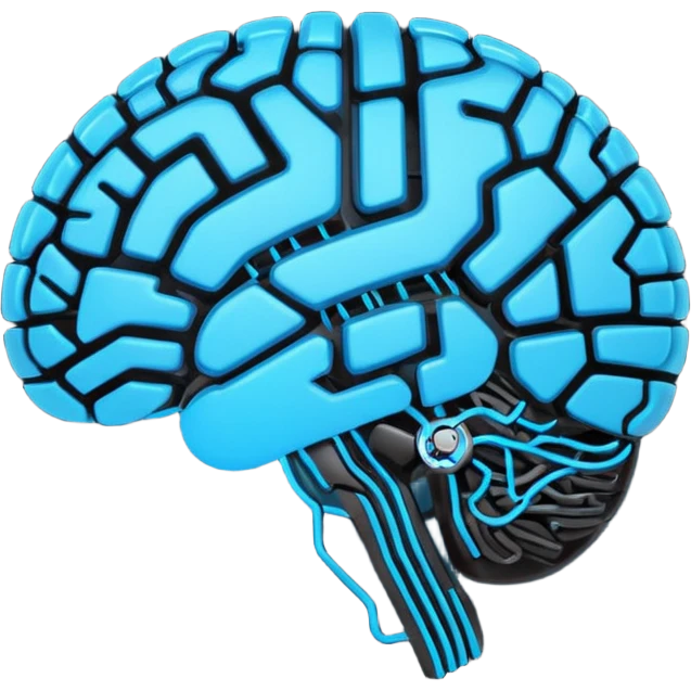 black digital brain emoji