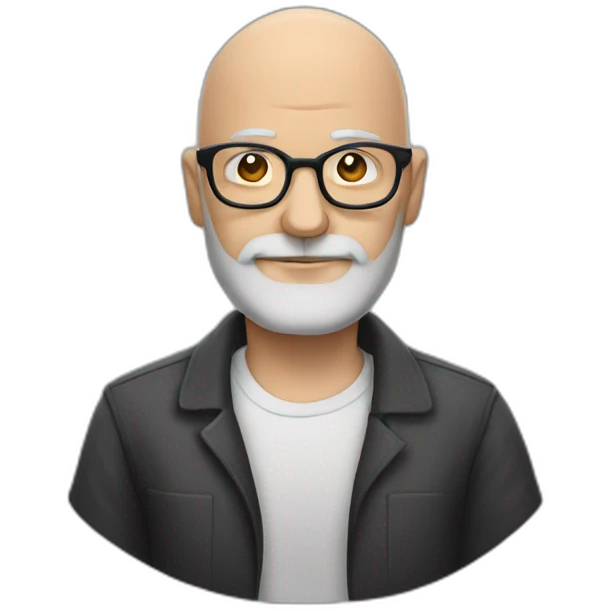 bald head graybeard glasses arms crossed emoji