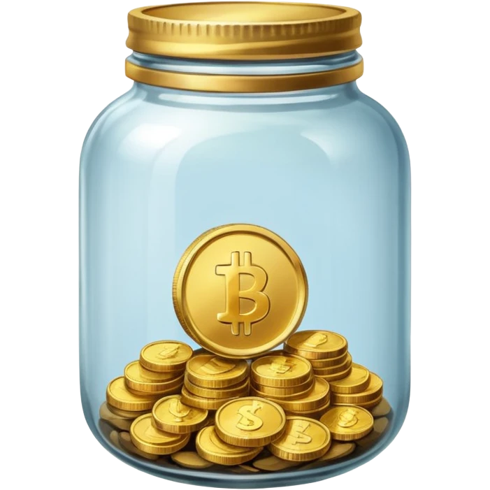 jar with a one coins emoji