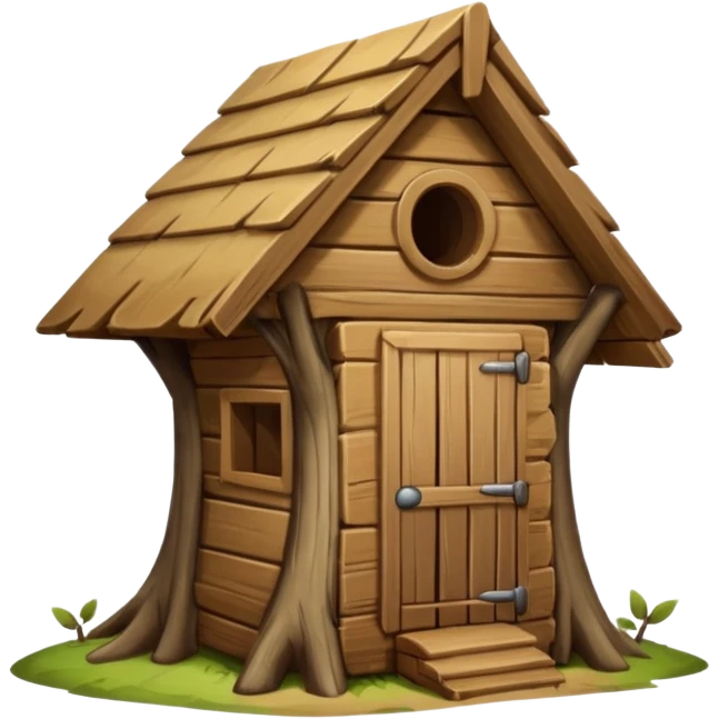 tree stem hut emoji