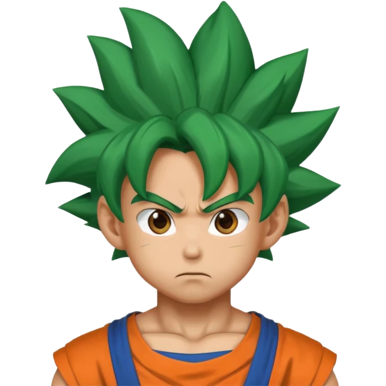 Son Goku with green hair emoji