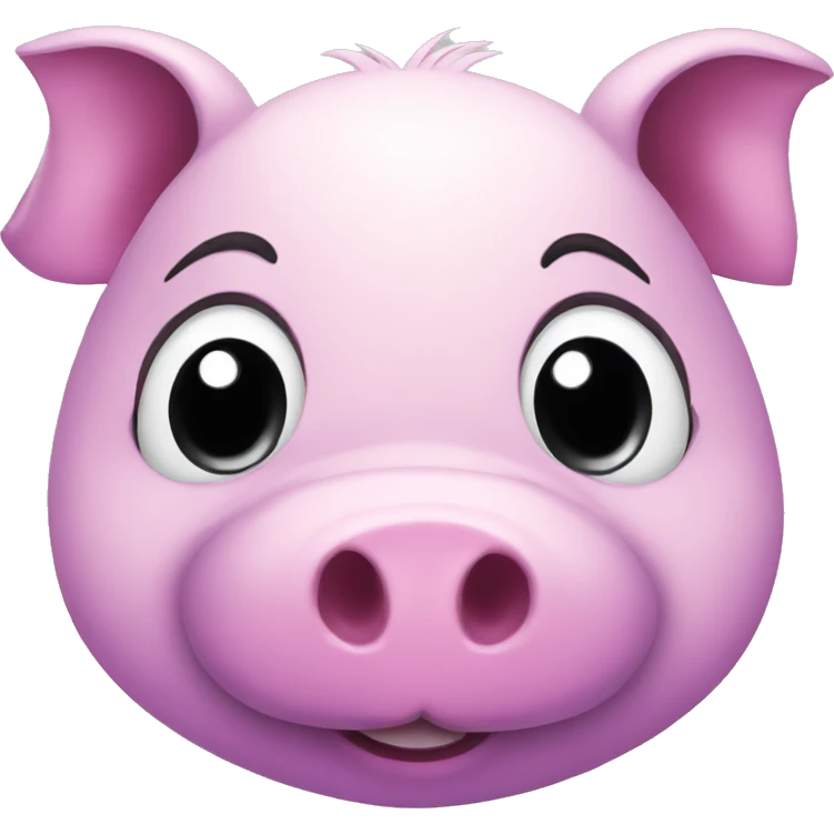 Big cute purple pig  emoji