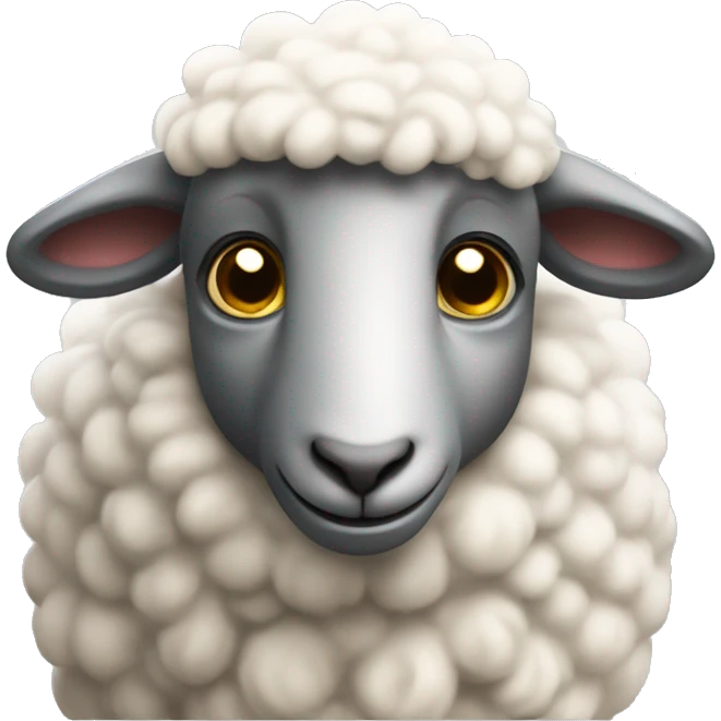 Happy sheep with the inscription „hype” emoji