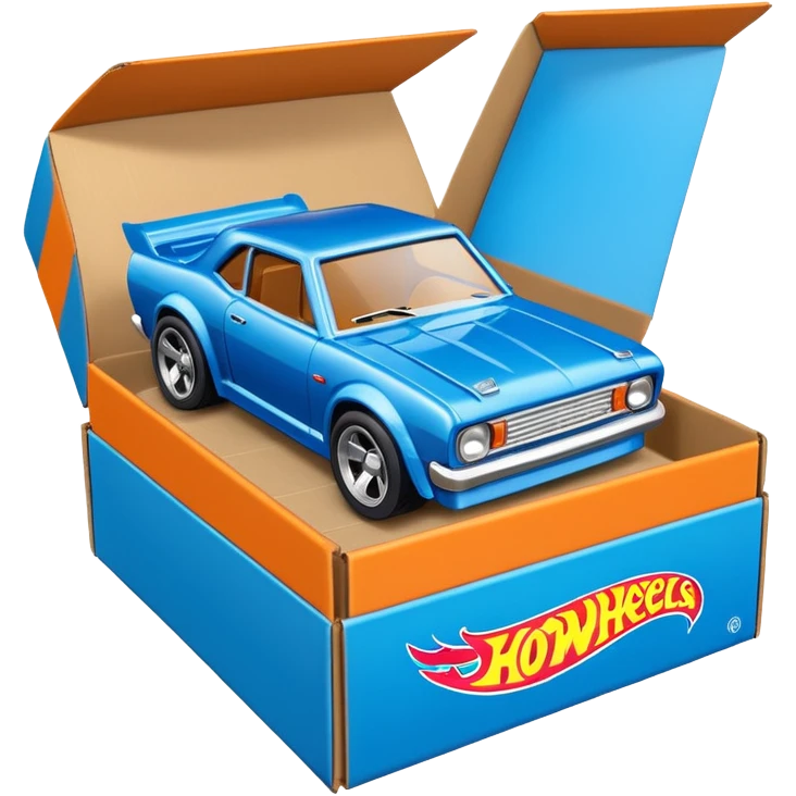 Упаковка от HotWheels голубого цвета emoji