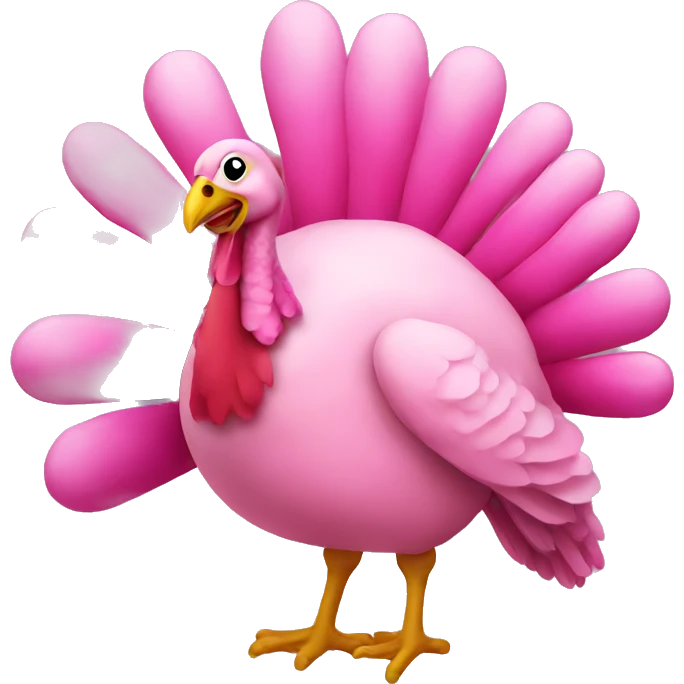 Pink turkey emoji