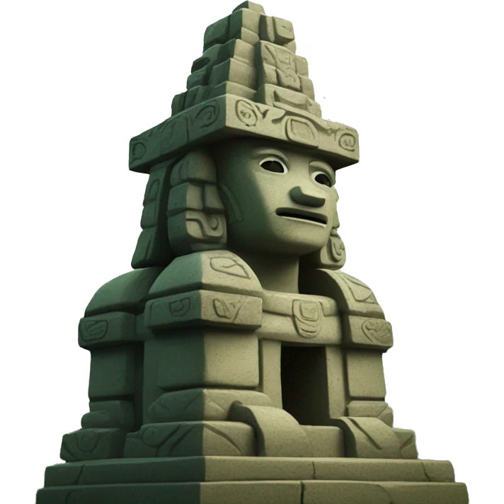 ancient rainforest temple statue  emoji