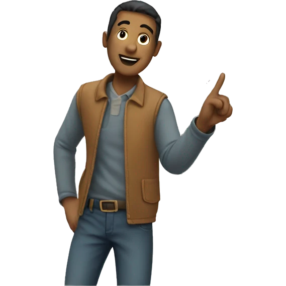 guy pointing to an open ddoor emoji