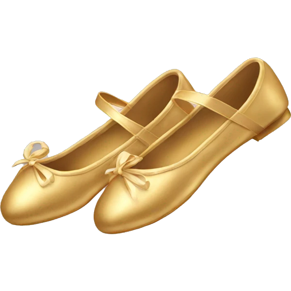Gold ballerina shoes emoji