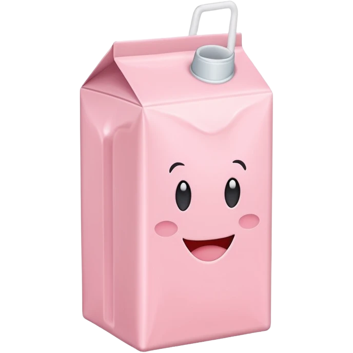 a pastel pink strawberry milk carton emoji
