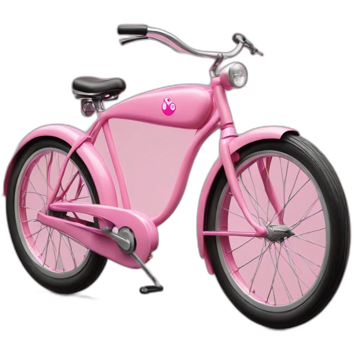 Hyperrealist Francisco franco in a pink bike emoji