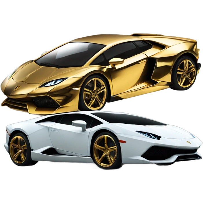 tron in front of gold Lamborghini  emoji